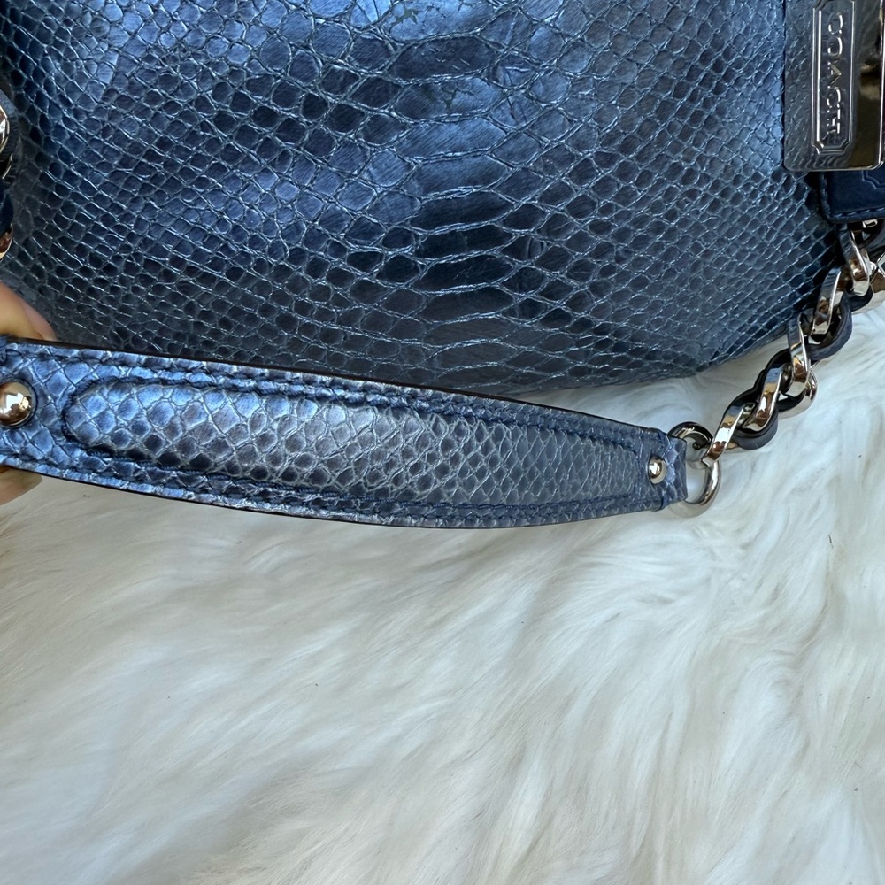 Coach Madison Blue Python Crossbody W/ Dustbag - image 6